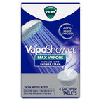 Buy now Vicks VapoShower Max Tablets, Non-Medicated Eucalyptus Shower Steamer Tablets, Menthol, Aromatherapy, 4ct at indiglob india