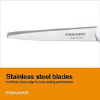 Buy now Fiskars Premier No. 8 Easy Action Scissors - 10" Spring Action Fabric and Craft Scissors - Arts and Crafts - Orange/White at indiglob india