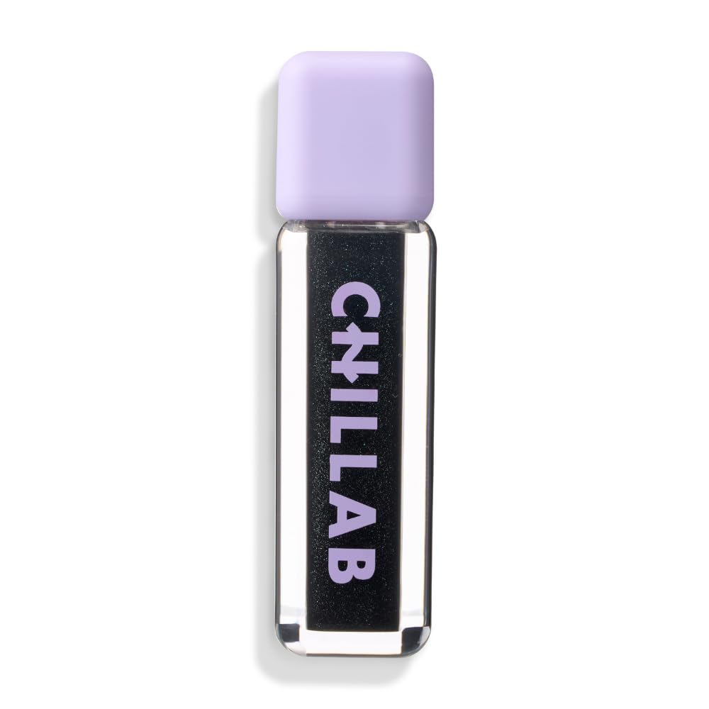Chillab Magic Black Plumping Lip Oil 0.17oz, Hydrating Color-Adapting Tint