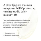 Buy now Supergoop! Lipscreen Shine SPF 40, 0.34 fl oz - Water-Resistant Clear Lip Gloss - Broad Spectrum SPF Lip Balm with Grape Seed Extract, Sunflower Seed Oil & Kelp Extract - Non-Sticky Formula at indiglob india