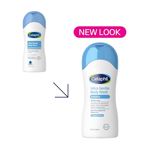 Buy now Cetaphil Ultra Gentle Body Wash, For Dry to Normal, Sensitive Skin, 16.9oz Pack of 3, Aloe Vera, Vitamin B5, Hypoallergenic, Paraben Free, Fragrance Free, Dermatologist Tested at indiglob india