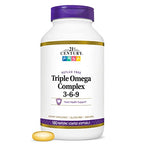 Buy now 21st Century Triple Omega Complex 3 6 9 Enteric Coated Softgels, 180 Count Bottle (22875) at indiglob india