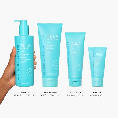 Buy now TULA Skin Care Cult Classic Purifying Face Cleanser - Supersize, Gentle and Effective Face Wash, Makeup Remover, Nourishing and Hydrating, 6.7 oz. at indiglob india