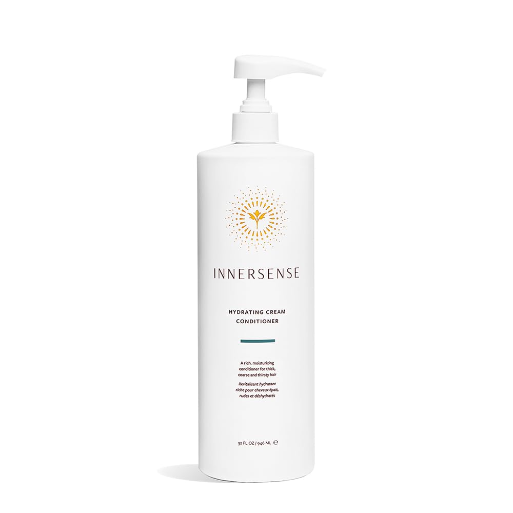 INNERSENSE Organic Beauty - Hydrating Cream Conditioner (32oz Refill) | Deep Moisture for Dry, Coarse + Damaged Hair | Softens, Smooths Frizz + Detangles | Sulfate-Free, Non-Toxic, Clean