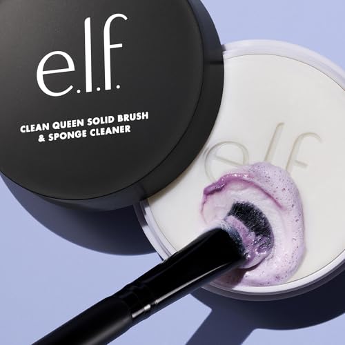 Buy now e.l.f. Clean Queen Solid Brush & Sponge Cleaner, Cleanses Face & Eye Makeup Brushes & Sponges, Nourishing, Non-Damaging Formula, Vegan & Cruelty-Free at indiglob india