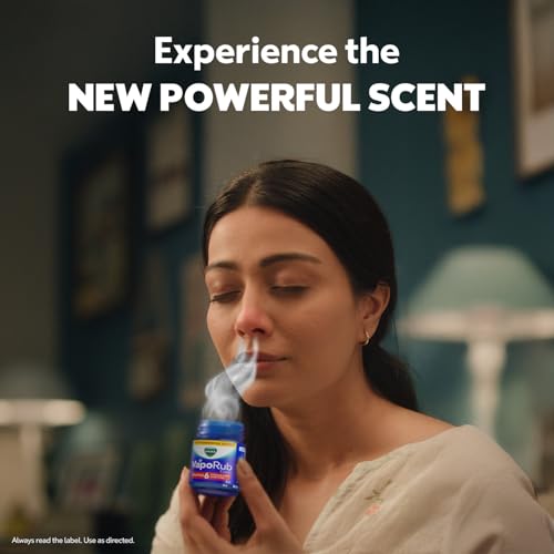 Buy now Vicks Vaporub Relief from Cold, Cough, Blocked Nose, Headache, Body ache, Muscular Stiffness and Breathing Difficulty, 105ml at indiglob india