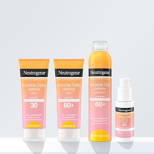 Buy now Neutrogena Invisible Daily Defense Sunscreen Lotion, Broad Spectrum SPF 30, Oxybenzone-Free & Water-Resistant, Sun & Environmental Aggressor Protection, Antioxidant Complex, 3.0 fl. oz at indiglob india
