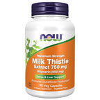 Buy now Now Foods Milk Thistle Extract 750 mg Silymarin (600 mg), Maximum Strength - 90 Veg Capsules at indiglob india
