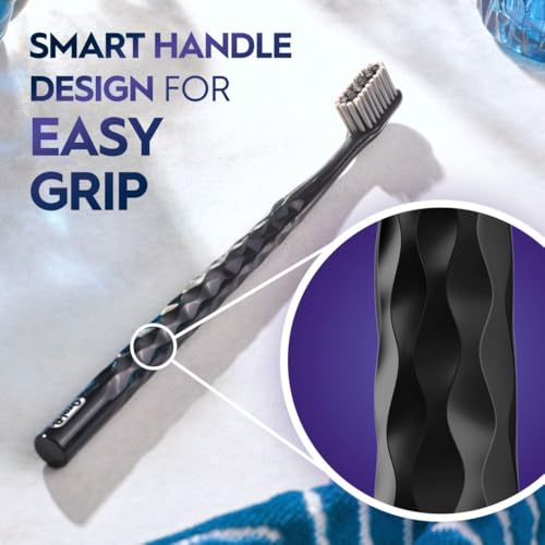 Buy now Oral-B 3D White Brilliance toothbrushes, 4 Count Toothbrush Extra Soft, Tough on Plaque, Gentle on Gums, whitening Tooth Brush at indiglob india
