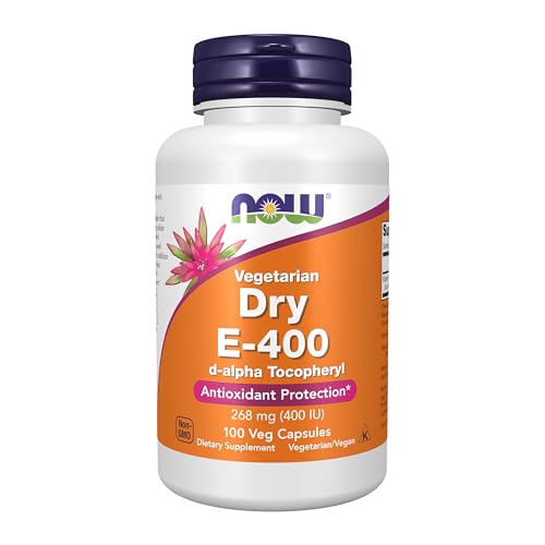 Buy now NOW Foods Supplements, Vitamin E-400 IU D-Alpha Tocopheryl, Dry, Antioxidant Protection*, 100 Veg Capsules at indiglob india