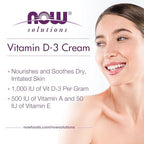 Buy now NOW Solutions, Vitamin D-3 Cream 1,000 IU Per Gram, High-Potency, Intense Moisture, 4-Ounce at indiglob india