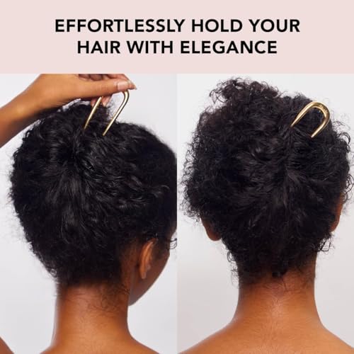 Buy now Kitsch French Hair Pins for Women â€“ Elegant & Durable Metal Hair Fork for Updos, Chignon, Bun & Twist Hairstyles, Secure Hold All Day, Comfortable Fit | Ideal Gifts for Women- Gold, 1pc at indiglob india