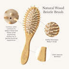 Buy now Kyte BABY Bamboo 3-Piece Brush Set - 1 Goat Hair Brush, 1 Wooden Bristle Brush and 1 Bamboo Comb at indiglob india