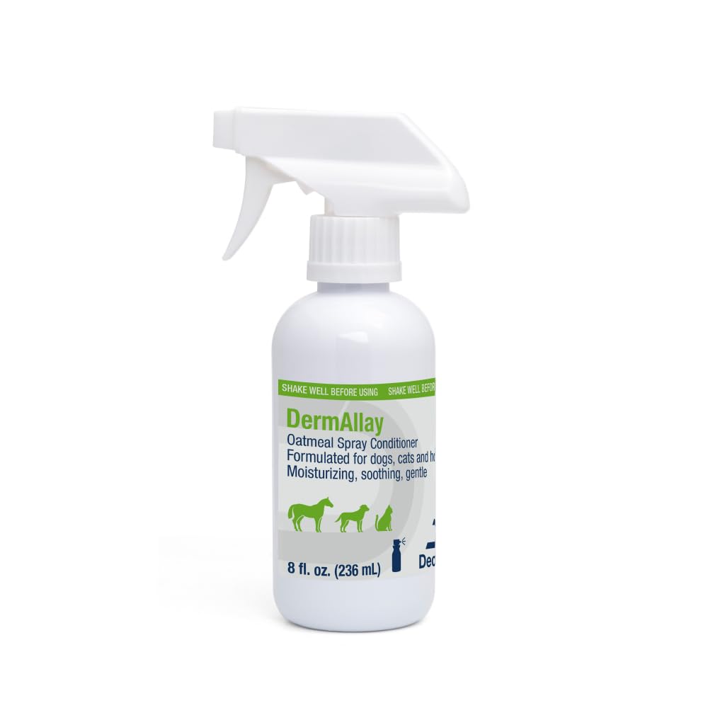 DermAllay Oatmeal Spray Conditioner for Dogs, Cats and Horses, 8oz,Cream