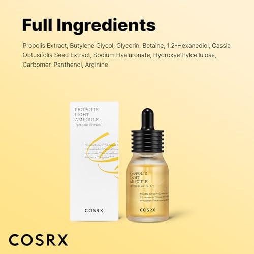 Buy now COSRX Propolis Ampoule, Glow Boosting Serum for Face with 73.5% Propolis Extract, 1.01fl.oz/30ml, Hydrating Essence for Sensitive Skin, Fine Lines, Uneven Skintone, Korean Skincare at indiglob india