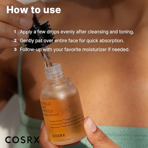 Buy now COSRX Propolis Ampoule, Glow Boosting Serum for Face with 73.5% Propolis Extract, 1.01fl.oz/30ml, Hydrating Essence for Sensitive Skin, Fine Lines, Uneven Skintone, Korean Skincare at indiglob india