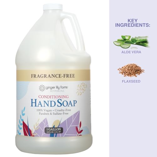 Buy now Ginger Lily Farms Botanicals All-Purpose Liquid Hand Soap Refill, Fragrance Free, 100% Vegan & Cruelty-Free, 1 Gallon at indiglob india