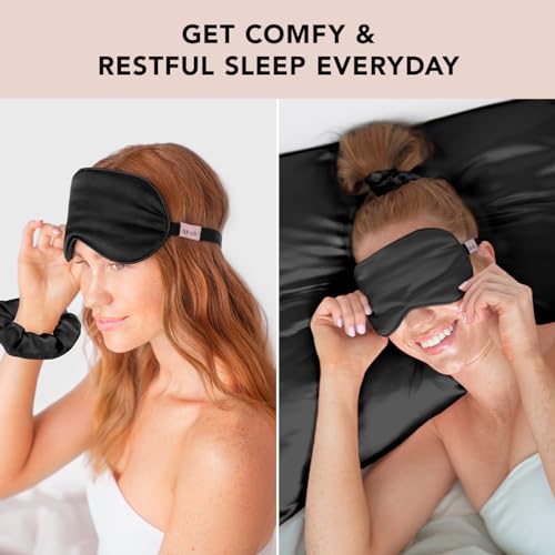 Buy now Kitsch Weighted Satin Sleep Mask - Weighted Eye Masks for Sleep and Travel - Lavender Sleeping Mask for Women and Men - Light Blocking, Adjustable Strap, Ultra-Soft (4.1oz/116g) at indiglob india