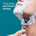 Buy now MACH 3 - Handle w/1 Cartridge & Turbo REFILLABLE Razor at indiglob india
