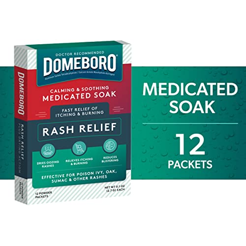 Buy now Domeboro Medicated Soak Rash Relief (Burowâ€™s Solution), 12 Count (Pack of 1) - Packaging May Vary at indiglob india