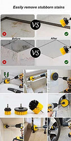 Buy now YIHATA 4 Pack Drill Brush Attachments Set,All Purpose Multi-Purpose Power Scrubber Cleaning Brush with Extended Long Attachment Kit, for Car,Grout,Floor,Tub,Shower,Tile,Bathroom and Kitchen Surface at indiglob india