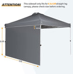 Buy now LAUSAINT HOME 10x10 Instant SunWall for Gazebo Pop up Canopy, 1 Pack Sidewall with Removable Velcro Straps for Outdoor Canopies Tent，UV30+ (Gray) at indiglob india