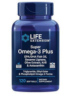 Buy now Life Extension Super Omega-3 Plus EPA/DHA Fish Oil, Sesame Lignans, Olive Extract, Krill & Astaxanthin - Heart, Brain & Joint Health Support - Gluten-Free, Non-GMO - 120 Softgels at indiglob india