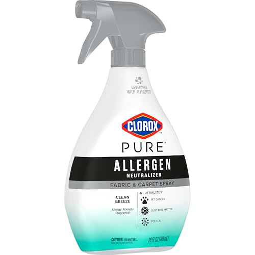 Buy now Clorox PURE Allergen Neutralizer Fabric and Carpet Spray, Clean Breeze, 26 Fluid Ounces at indiglob india