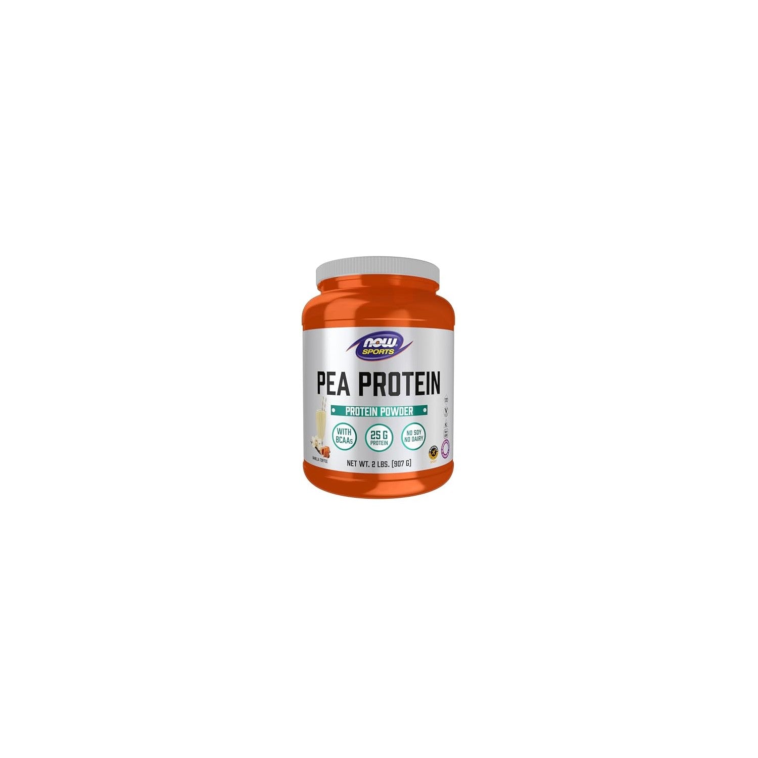 Buy now NOW Foods Sports Nutrition, Pea Protein 25 g With BCAAs, Easily Digested, Vanilla Toffee Powder, 2-Pound at indiglob india