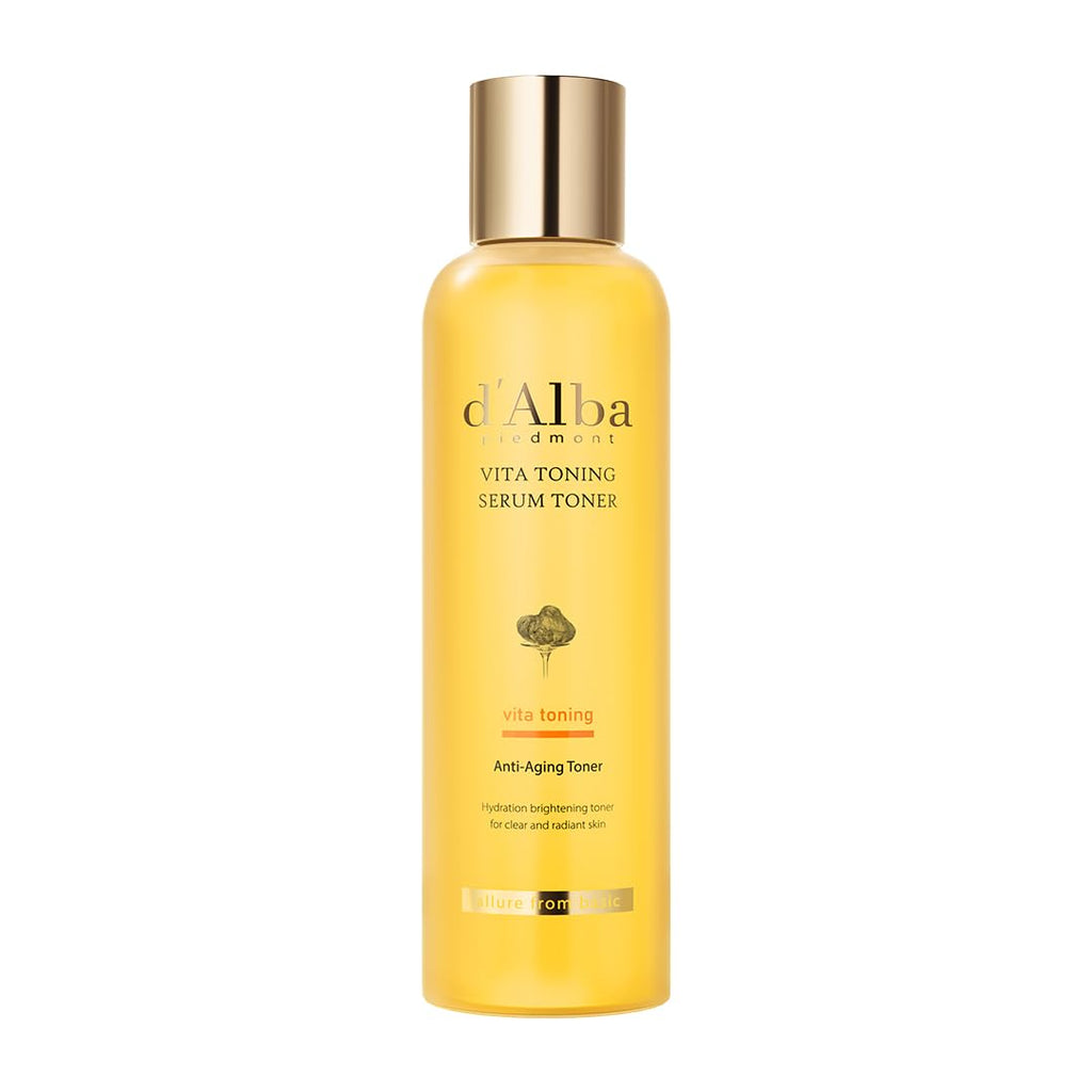 d'alba Piedmont White Truffle Vita Toning Serum Toner (6.08 fl. oz) | Glass Skin with Double Vitamin Skincare, Face Moisturizer, Korean Skin Care, Dark Spots, Even Skin Tone, Serum-Like Toner