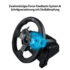 Buy now Logitech Driving Force G920 Steering Wheel and Pedals, 941-000123 (Steering Wheel and Pedals f/PC and Xbox One) (Renewed) at indiglob india