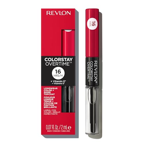 Buy now Revlon Liquid Lipstick with Clear Lip Gloss, ColorStay Overtime Lipcolor, Dual Ended with Vitamin E, 040 Forever Scarlet, 0.07 Fl Oz at indiglob india