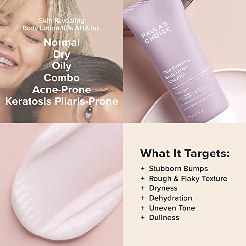 Buy now Paula's Choice Skin Revealing Body Lotion 10% AHA, Glycolic Acid & Shea Butter Exfoliant, Moisturizer for Keratosis Pilaris (KP) Prone Skin, 7 Ounce at indiglob india