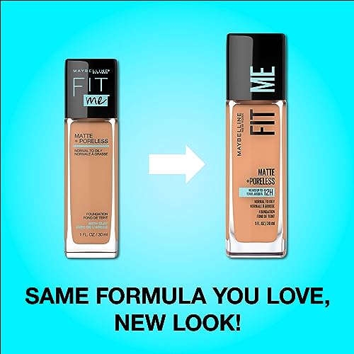 Buy now Maybelline Fit Me Matte + Poreless Liquid Oil-Free Foundation Makeup, Light Beige, 1 Count (Packaging May Vary) at indiglob india