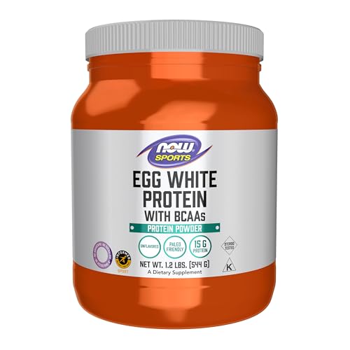 Buy now NOW Foods Sports Nutrition, Egg White Protein, 16 g With BCAAs, Unflavored Powder, 1.2-Pound at indiglob india
