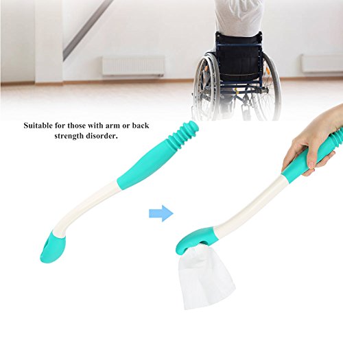 Buy now Bottom Bum Wiper, 15.7" Long Handle Toilet Aids Tools, Reach Comfort Bottom Wiper Holder Toilet Paper Tissue Grip Self Wipe Aid Helper Pre-Moistened Wipes at indiglob india