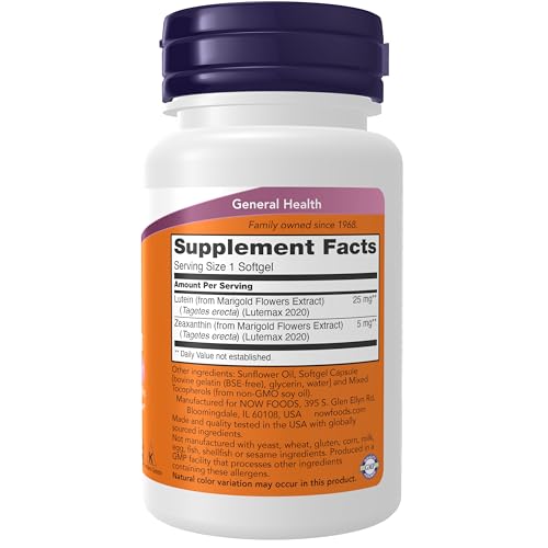 Buy now Now Supplements, Lutein & Zeaxanthin with 25 mg Lutein and 5 mg Zeaxanthin, 120 Softgels at indiglob india