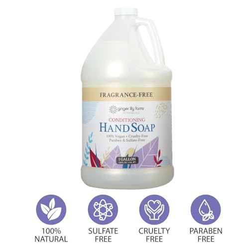 Buy now Ginger Lily Farms Botanicals All-Purpose Liquid Hand Soap Refill, Fragrance Free, 100% Vegan & Cruelty-Free, 1 Gallon at indiglob india