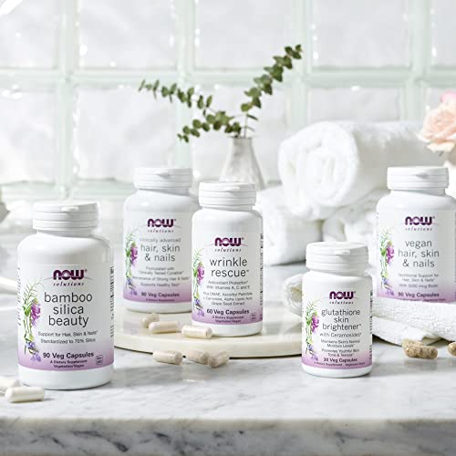 Buy now NOW Foods Solutions, Bamboo Silica Beauty, Support for Hair, Skin & Nails, Standardized to 70% Silica, 90 Veg Capsules at indiglob india