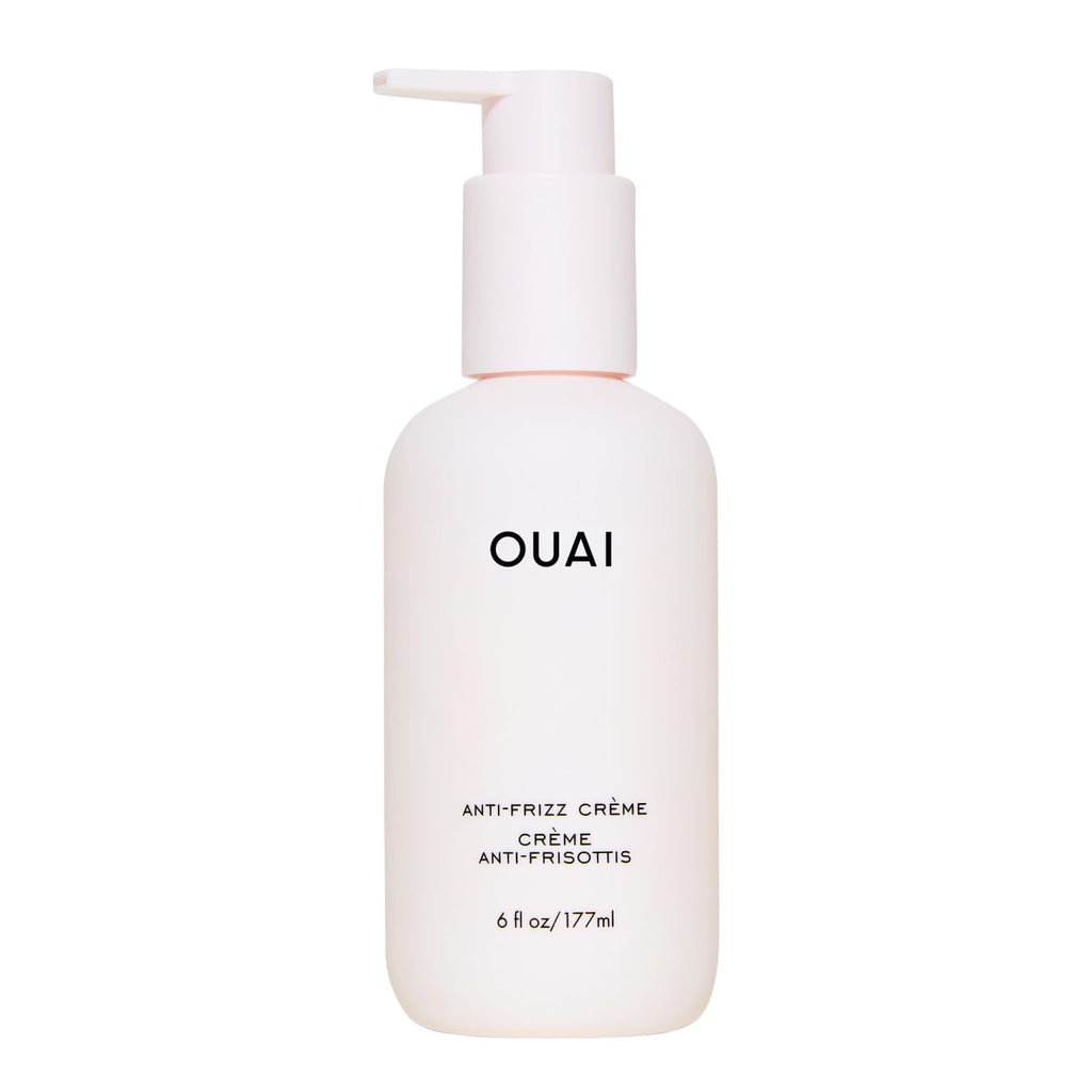OUAI Anti Frizz Cream Travel Size - Phthalate & Sulfate Free (3 oz) | Moisturizing Hair Cream with Frizz Control & Heat Protection - Provides Hydration with Jackfruit & Beetroot Extract