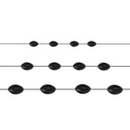 Lavie&Camus 720PCS Fishing Bobber Stopper, Oval Floats Sinker Stops, 6 in 1 Black Rubber Bobber Stops, L M S Size Float Stop Kit