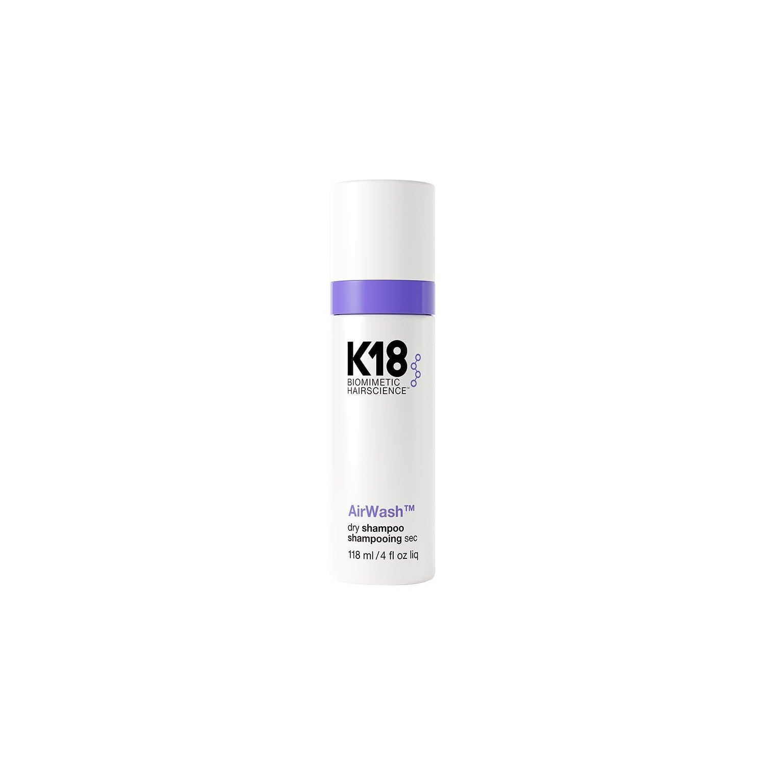 K18 AirWash™ Dry Shampoo, Non-Aerosol, Balances Scalp & Controls Excess Oil Production