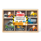Buy now Melissa & Doug Wooden Construction Site Vehicles with Wooden Storage Tray (8 pcs) at indiglob india