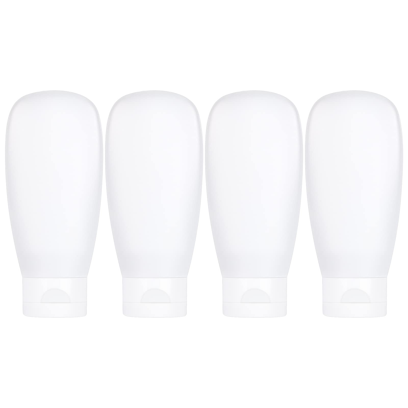 TSA Approved Travel Bottles Set for Toiletries Travel Size Containers Kit 4 Pack Portable Leak Proof Refillable Squeeze Cosmetic Airplane Essential Shampoo Hair Conditioner Body Lotion Bath Shower Gel