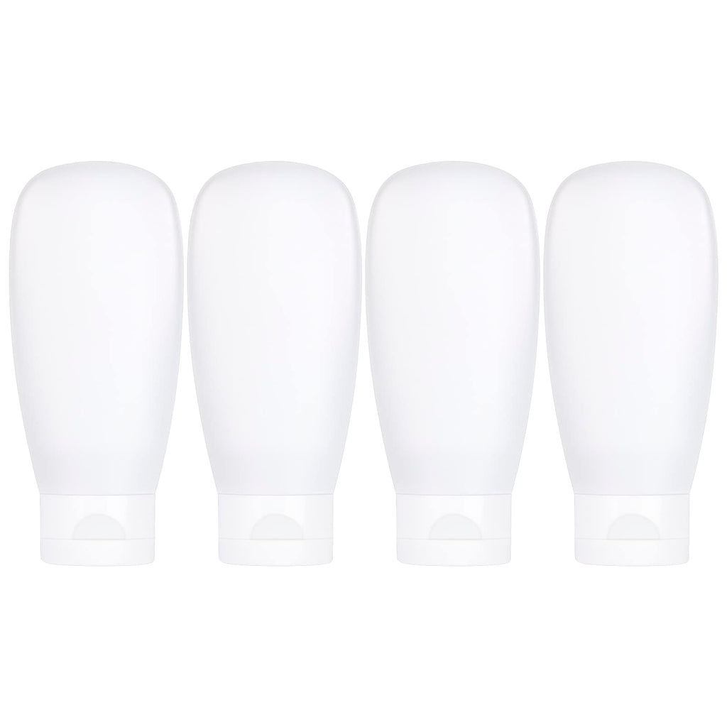 TSA Approved Travel Bottles Set for Toiletries Travel Size Containers Kit 4 Pack Portable Leak Proof Refillable Squeeze Cosmetic Airplane Essential Shampoo Hair Conditioner Body Lotion Bath Shower Gel
