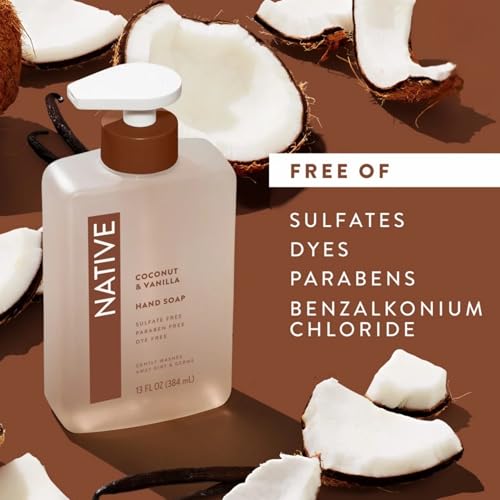 Buy now Native Hand Soap Set, Cherry & Vanilla Macaron and Coconut & Vanilla, Sulfate-Free, 13 Fl Oz, 2-Pack at indiglob india