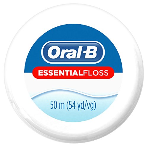 Buy now Oral-B Essential Floss, Waxed, Unflavored, 54 Yards (50 meters) - Pack of 2 at indiglob india