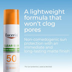 Buy now Eucerin Sun Clear Skin Face Sunscreen Lotion SPF 50 for Acne Prone and Oily Skin, Lightweight Sunscreen with Oil-Absorbing Minerals, Won't Cause Breakouts, Hypoallergenic, 2.5 Fl Oz Bottle at indiglob india