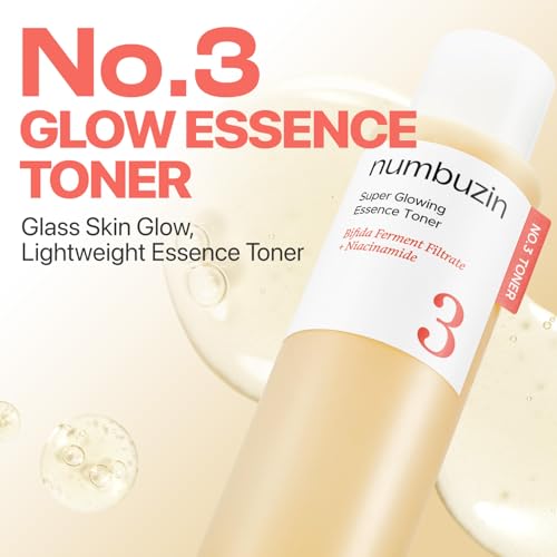 Buy now numbuzin No.3 Super Glowing Essence Toner, Fermented Toner for Skin Glow & Texture, Bifida, Niacinamide, Hydrating, Radiance-Boosting Essence, Zero Pore Care, 6.76 fl oz (200ml) at indiglob india