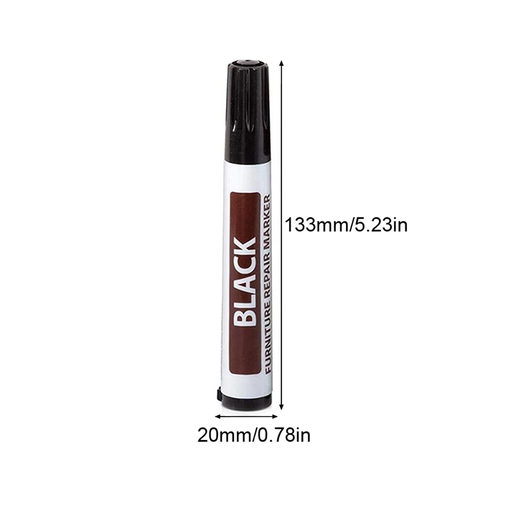 SYCOOVEN Furniture Wood Repair Marker, Scratch Fix Pen for Floors, Tables - Simple Paint Touch Up for Stains, Carpenters (Black)